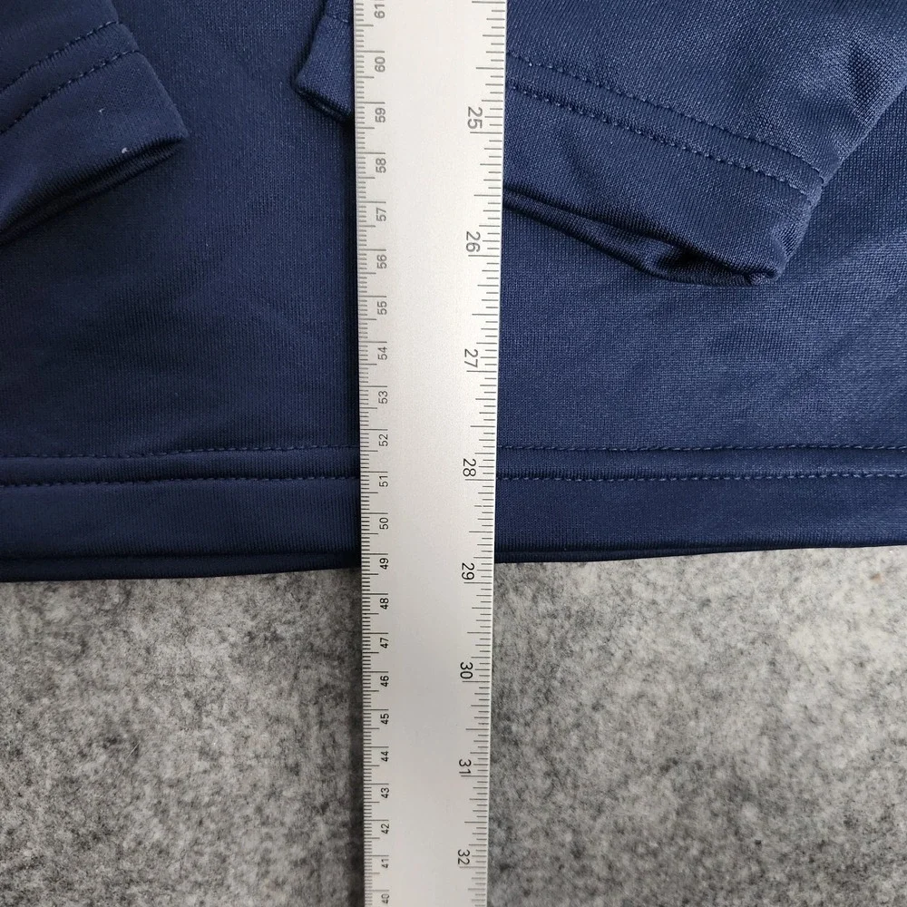 adidas Golf Quarter‎ Zip Sweatshirt Men XL Blue White Stripe Performance Active